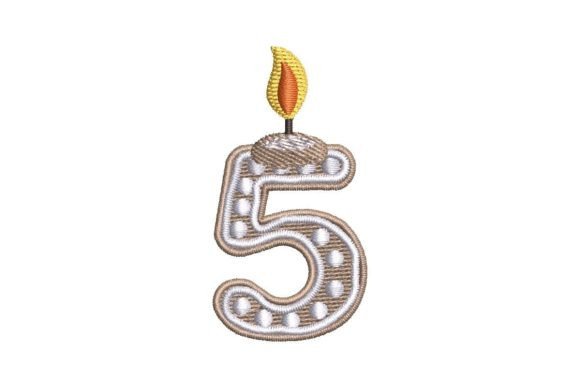 Birthday Candle Number 5: An Embroidery Design Review