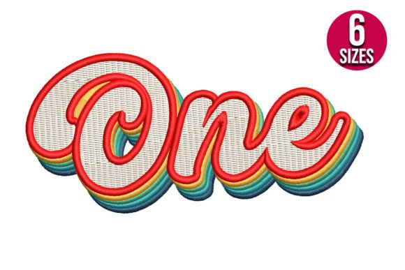 One Retro: A Timeless Embroidery Design for Etsy