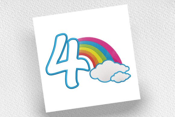 Rainbow Birthday Four: A Festive Embroidery Delight